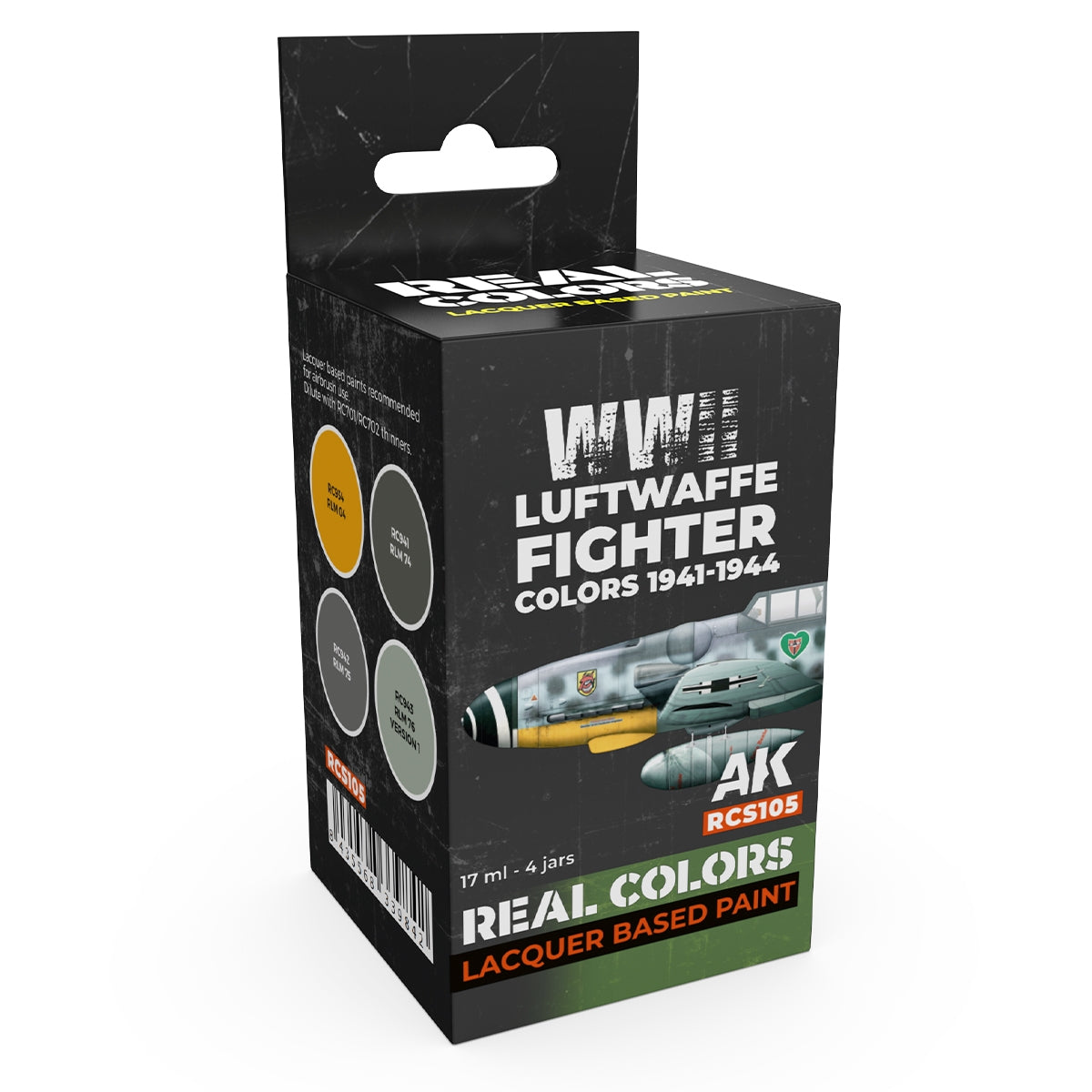 AK Interactive RCS105 Couleurs des chasseurs de la Luftwaffe 1941-1944 4x17ml