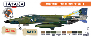 Hataka HTK-CS68 ORANGE LINE – Modern Hellenic AF paint set vol. 1 8x17ml – imagen 2