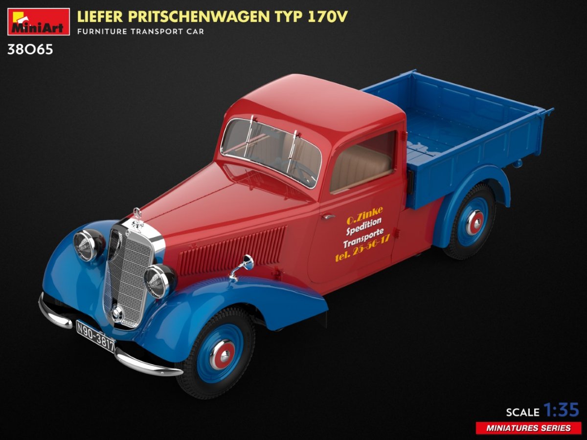 MiniArt 38065 LIEFER PRITSCHENWAGEN TYP 170V. FURNITURE TRANSPORT CAR 1/35 – Bild 5