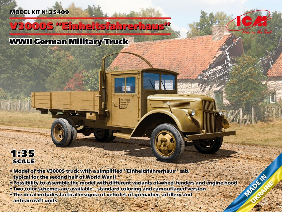 ICM 35409 V3000S Einheitsfahrerhaus WWII German Truck 1/35
