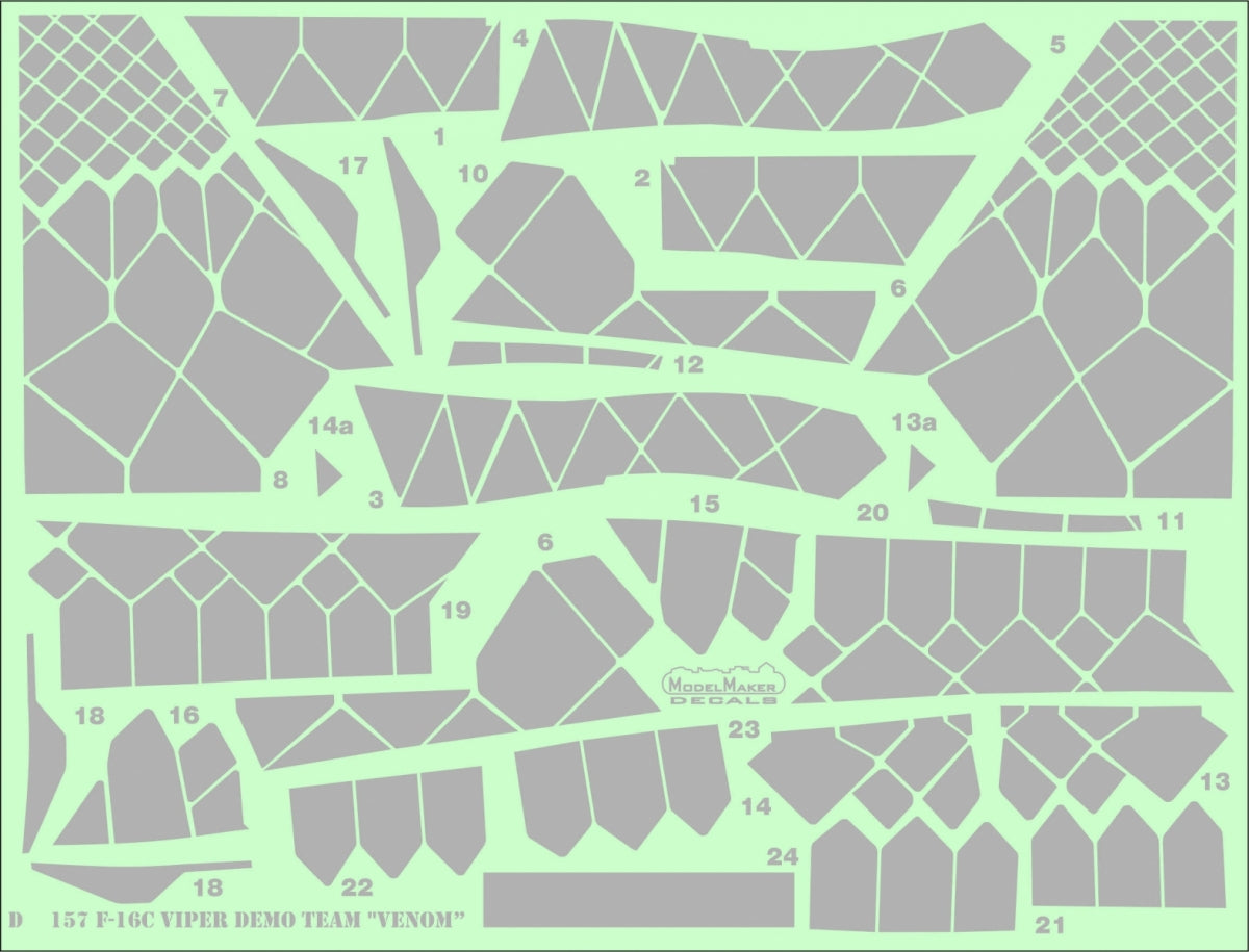 ModelMaker Decals D48157 F-16C Viper Demo Team &amp;quot;Venom” 1/48 – imagen 5