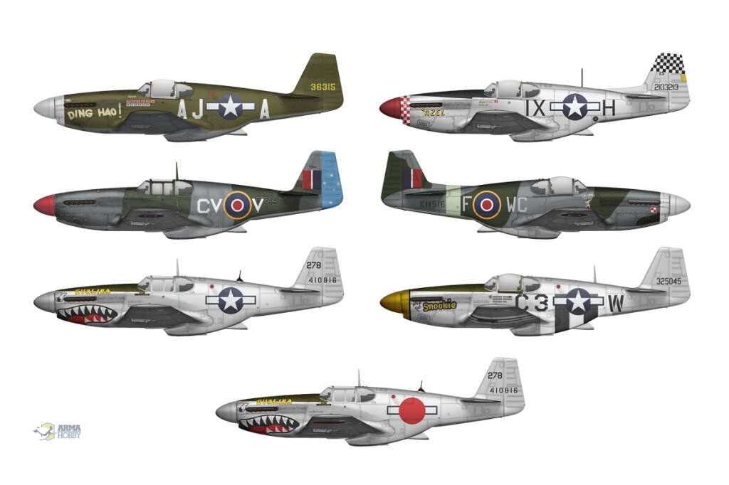 Arma Hobby 70038 P-51 B/C Mustang™ Expert Set 1/72 – immagine 3