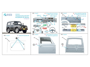 Quinta Studio QD24022 Suzuki Jimny JA71-JA11 3D-Printed coloured Interior on decal paper (Hasegawa) 1/24 – imagen 2