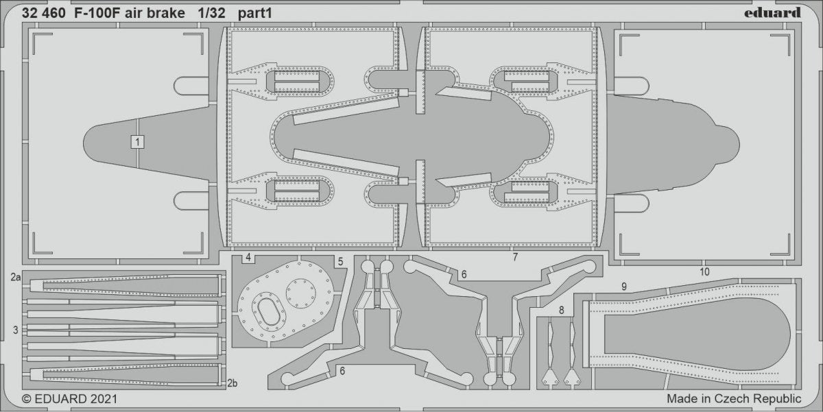 Eduard 32460 F-100F air brake for Trumpeter 1/32 – Bild 2