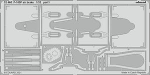 Eduard 32460 F-100F air brake for Trumpeter 1/32 – Bild 2