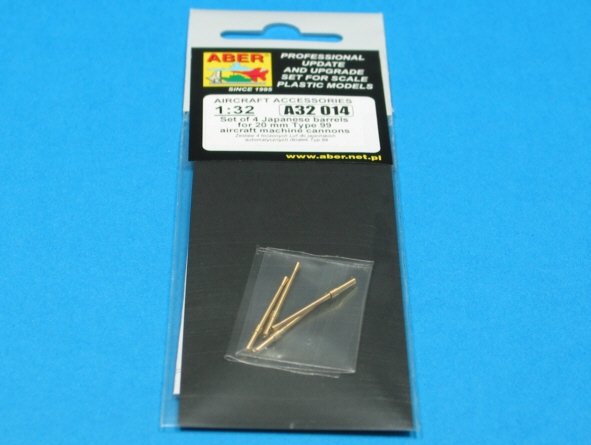 Aber A32014 Set of 4 barrels for Japanese 20 mm Type 99 aircraft machine cannons 1/32 – imagen 4