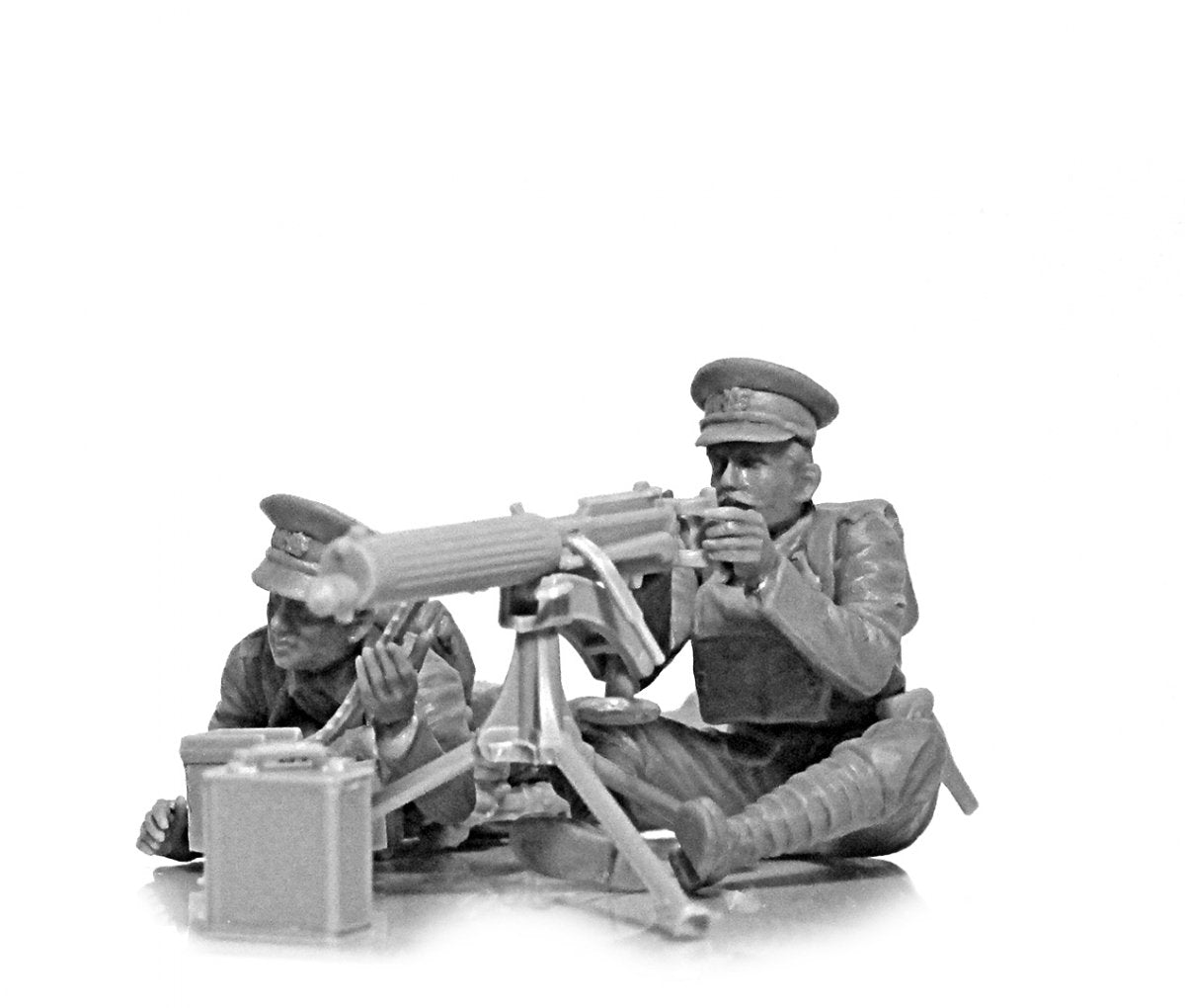 ICM 35713 WWI British Vickers MG Crew (Vickers MG &amp;amp; 2 figures) 1/35 – zdjęcie 2
