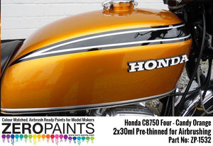 Zero Paints ZP-1532 Honda CB750 Four - Candy Orange Paint Set 2x30ml – Bild 2