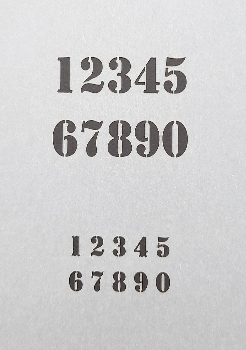 RT-Diorama 35603 Airbrush Stencil: Basic numbers 1/35 – Bild 2