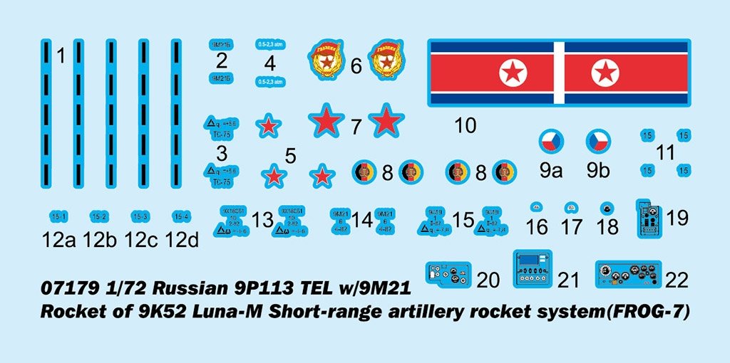 Trumpeter 07179 Russian 9P113 TEL w/9M21 Rocket of 9K52 Luna-M Frog-7 tactical rocket 1/72 – zdjęcie 3