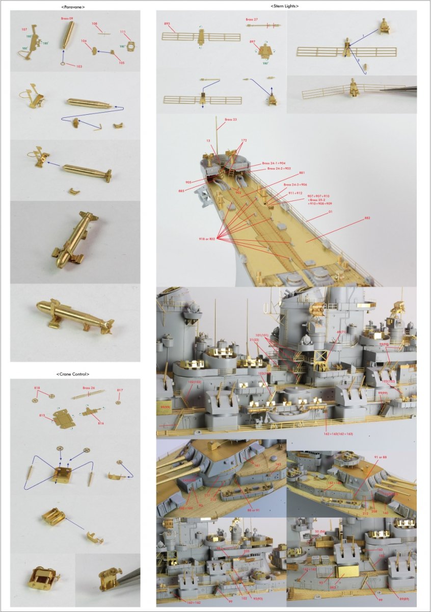 Pontos 22002F1 USS BB-63 Missouri 1945 Detail Up Set (Without wooden deck) 1/200 – Bild 27