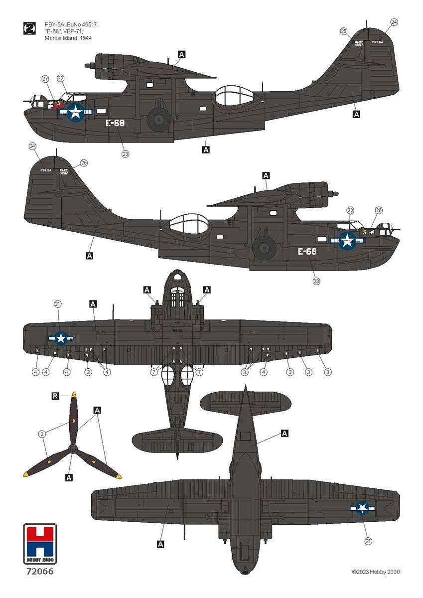 Hobby 2000 72066 Consolidated PBY-5A Catalina PTO ( Academy + CARTOGRAF + MASKI) 1/72 – imagen 5