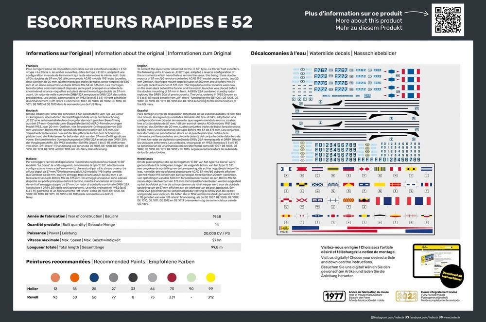 Heller 57094 Escorteurs Rapides E 52 Kit de Démarrage 1/400 – image 3