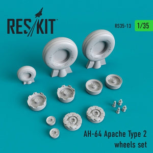 RESKIT RS35-0013 AH-64 Apache Type 2 jeu de roues 1/35