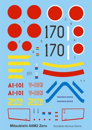 Techmod 72041 - Mitsubishi A6M2 Zero 1/72
