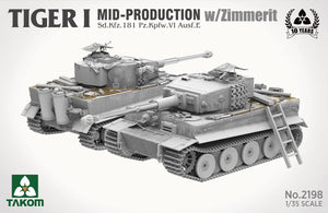 Takom 2198 Tiger I Mid-Production avec Zimmerit Sd.Kfz. 181 Pz.Kpfw. VIAusf. E 1/35 – image 2