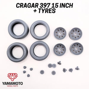 Yamamoto YMPRIM15 Cragar 397 15&amp;quot; + Tyres Prokit! 1/24 – Bild 2