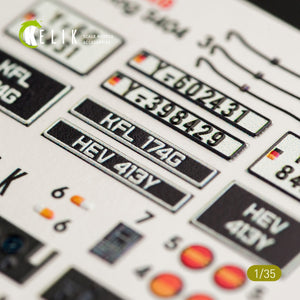 KELIK K35008 UNIMOG 404 INTERIOR 3D DECALS FOR ICM KIT 1/35 – zdjęcie 4