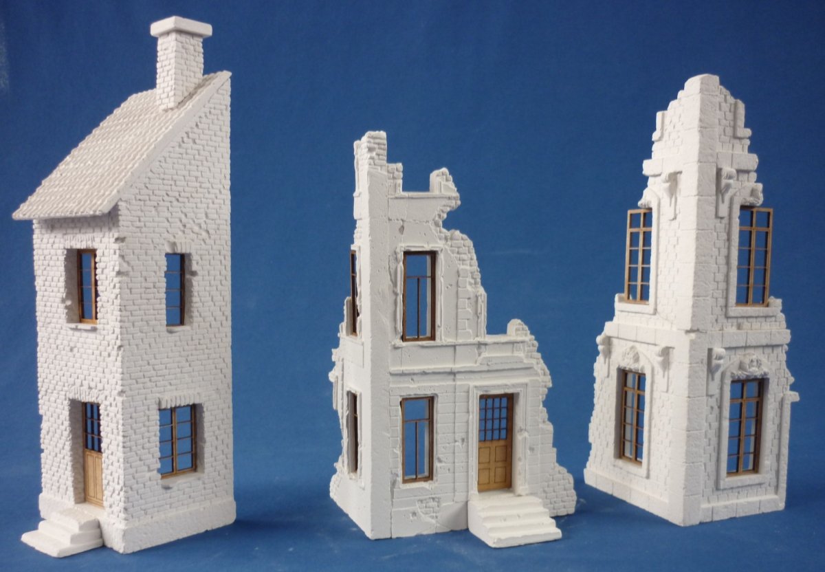 RT-Diorama 35255 Corner Buildings (3pcs.) 1/35 – image 2