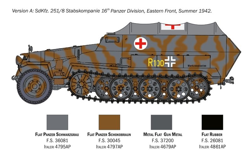 Italeri 7077 Sd.Kfz. 251/8 AMBULANCES 1/72 – image 3