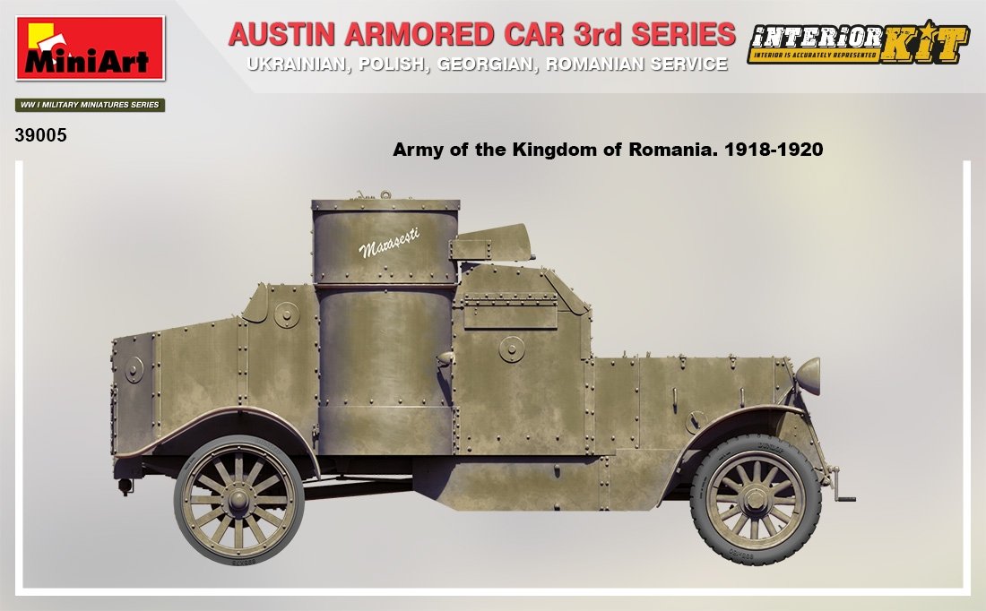 MiniArt 39005 AUSTIN ARMORED CAR 3rd SERIES: UKRAINIAN, POLISH, GEORGIAN, ROMANIAN SERVICE. INTERIOR KIT 1/35 – immagine 6