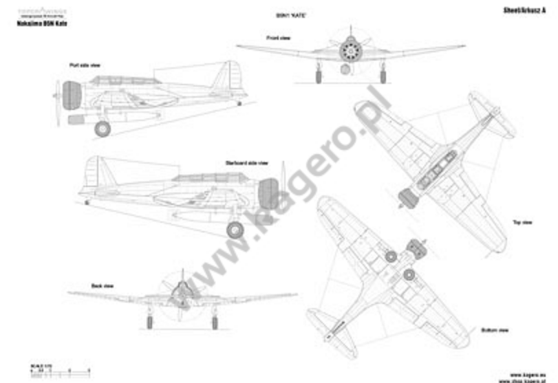 Kagero 7100 Nakajima B5N KATE. B5N1,B5N2 EN/PL – zdjęcie 5