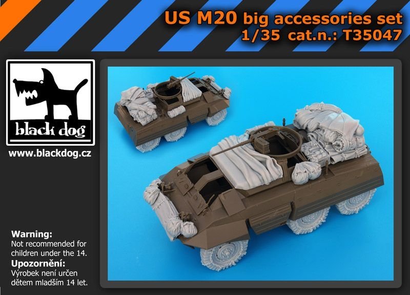 Black Dog T35047 US M 20 grand ensemble d'accessoires 1/35