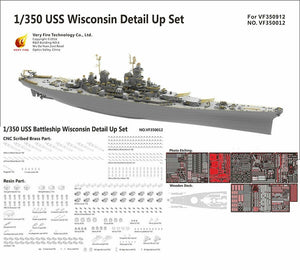 Very Fire VF350012 USS Wisconsin BB-64 Detail Up Set for VF350912 1/350 – imagen 2