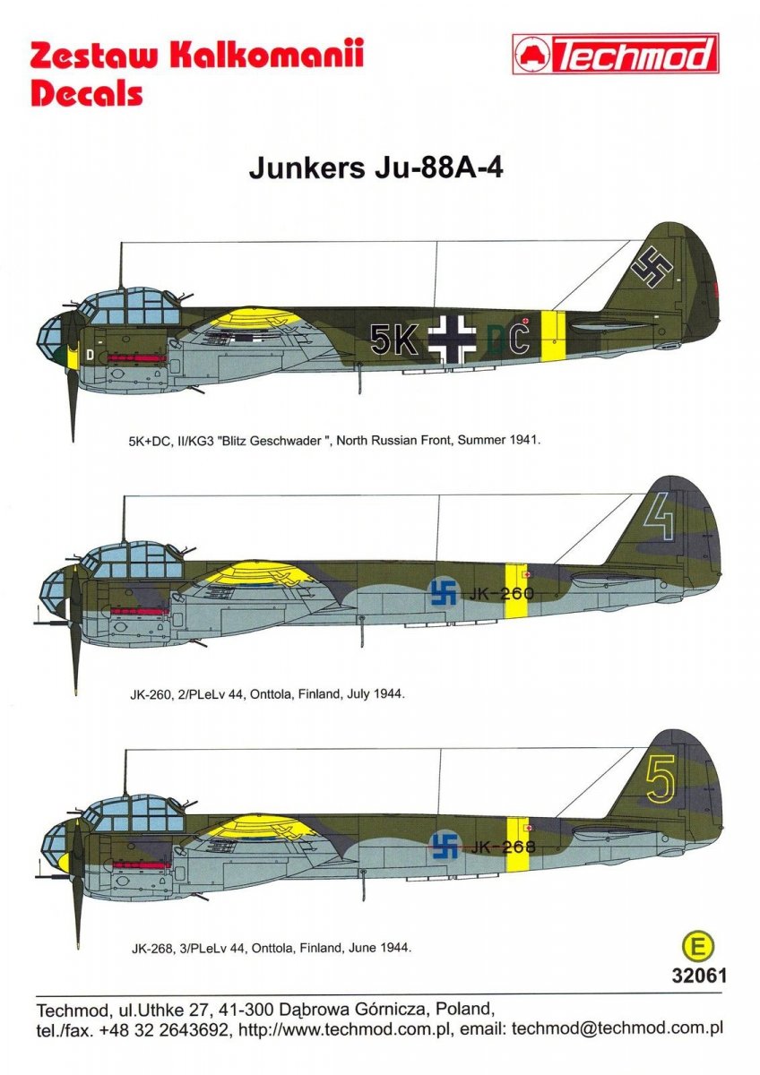 Techmod 32061 Junkers Ju-88A-4 1/32 – zdjęcie 2