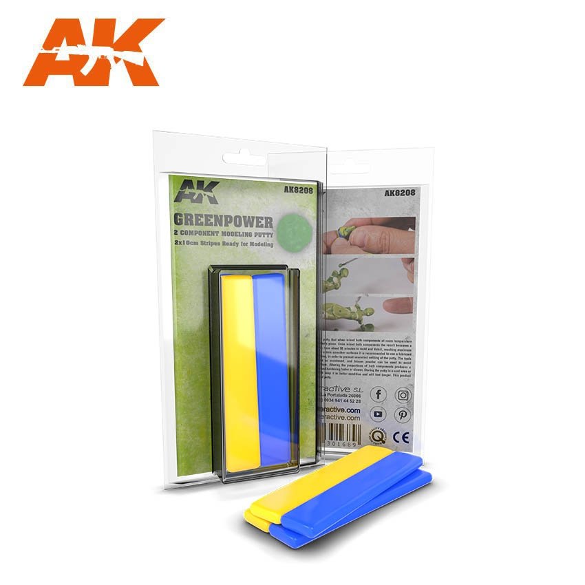 Pâte à modeler à 2 composants AK Interactive AK8208 GREENPOWER