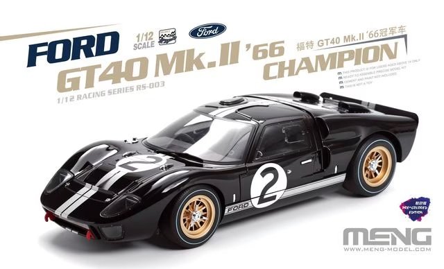 Meng Model RS-003 Ford GT40 Mk.II '66 Champion (pre-coloured) 1/12