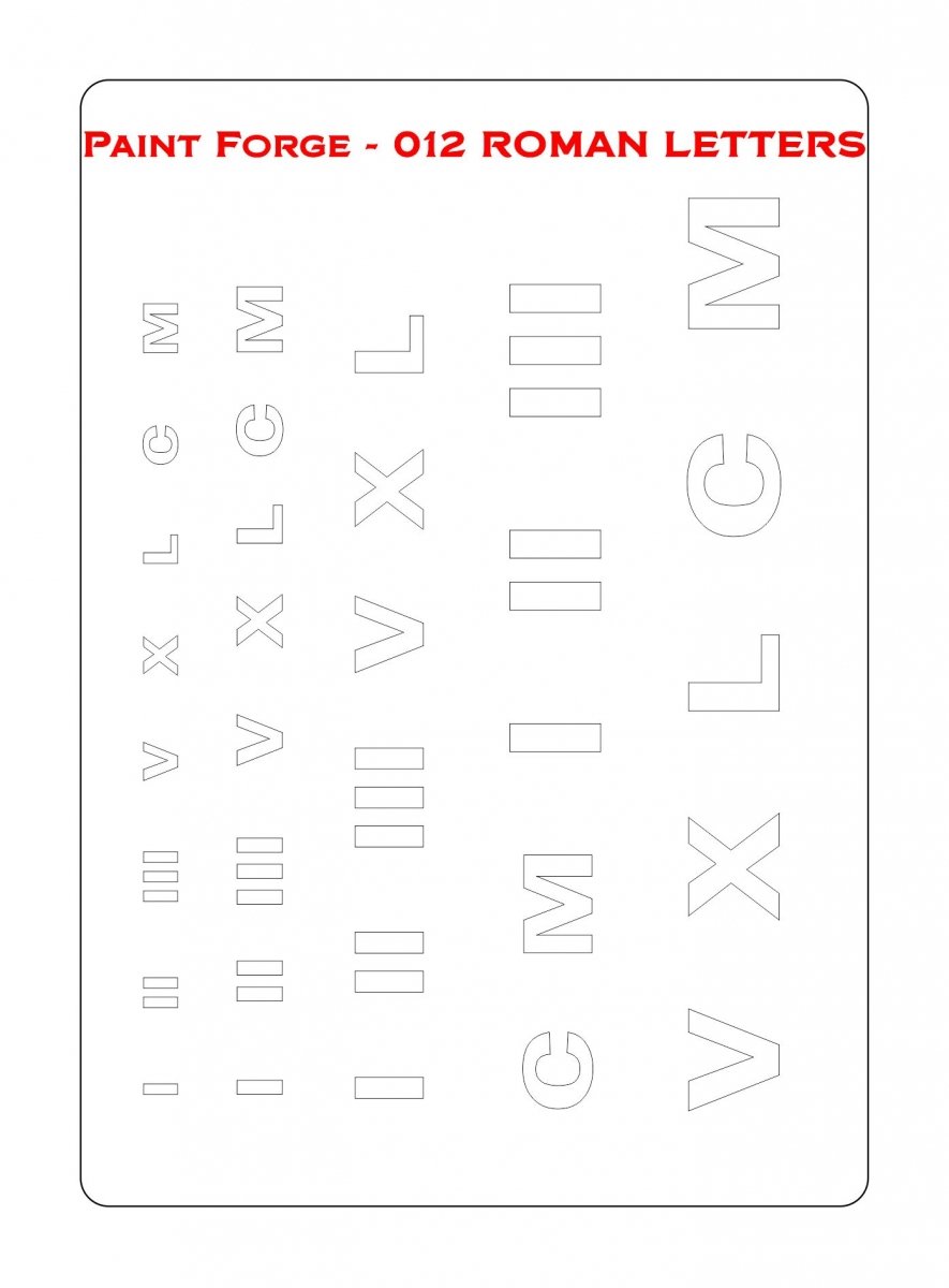 Paint Forge PFST012L STENCIL - ROMAN LETTERS – image 2
