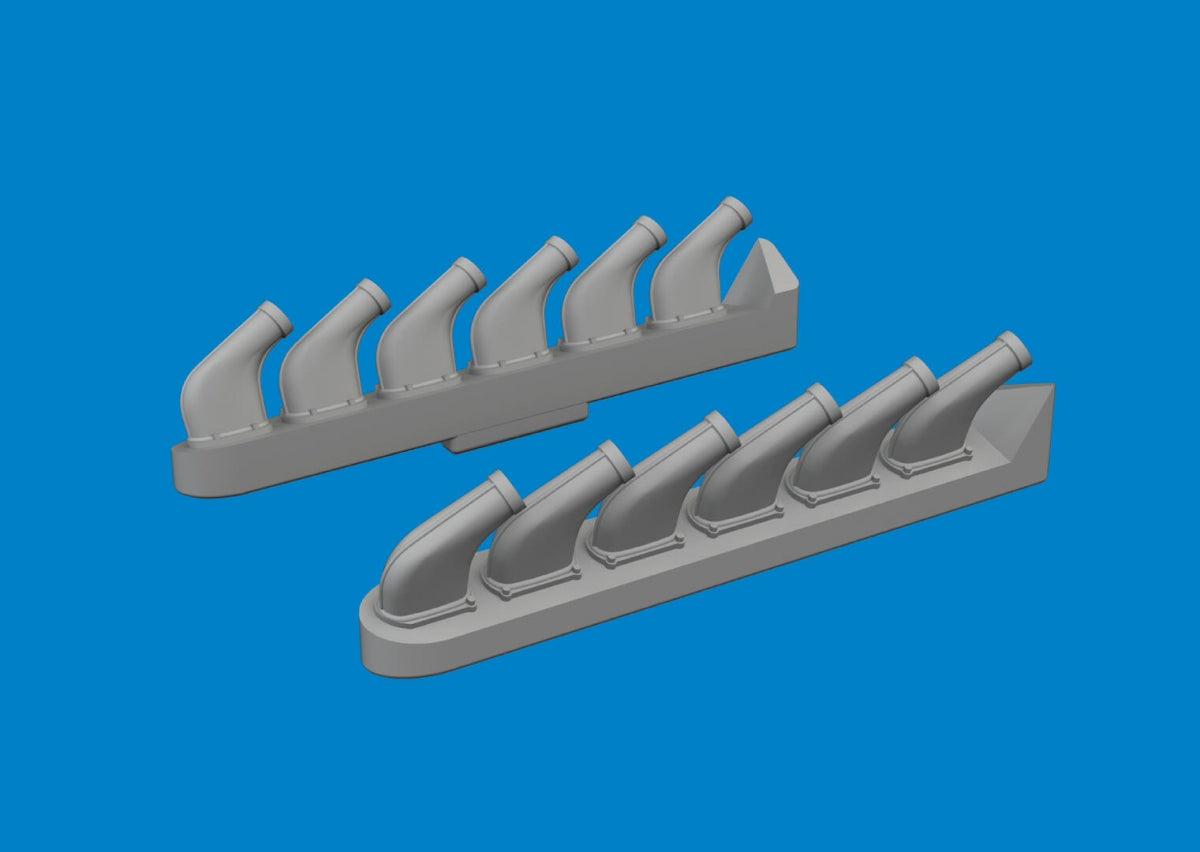 Eduard 672411 P-51 exhaust stacks PRINT TAMIYA 1/72 – imagen 2