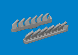 Eduard 672411 P-51 exhaust stacks PRINT TAMIYA 1/72 – imagen 2