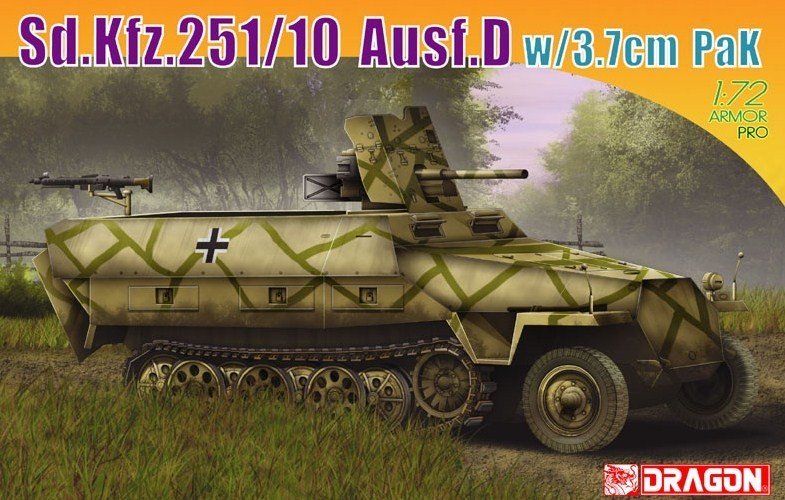 Dragon 7280 SdKfz.251/10 ,Ausf.D w.3,7 PaK 1/72