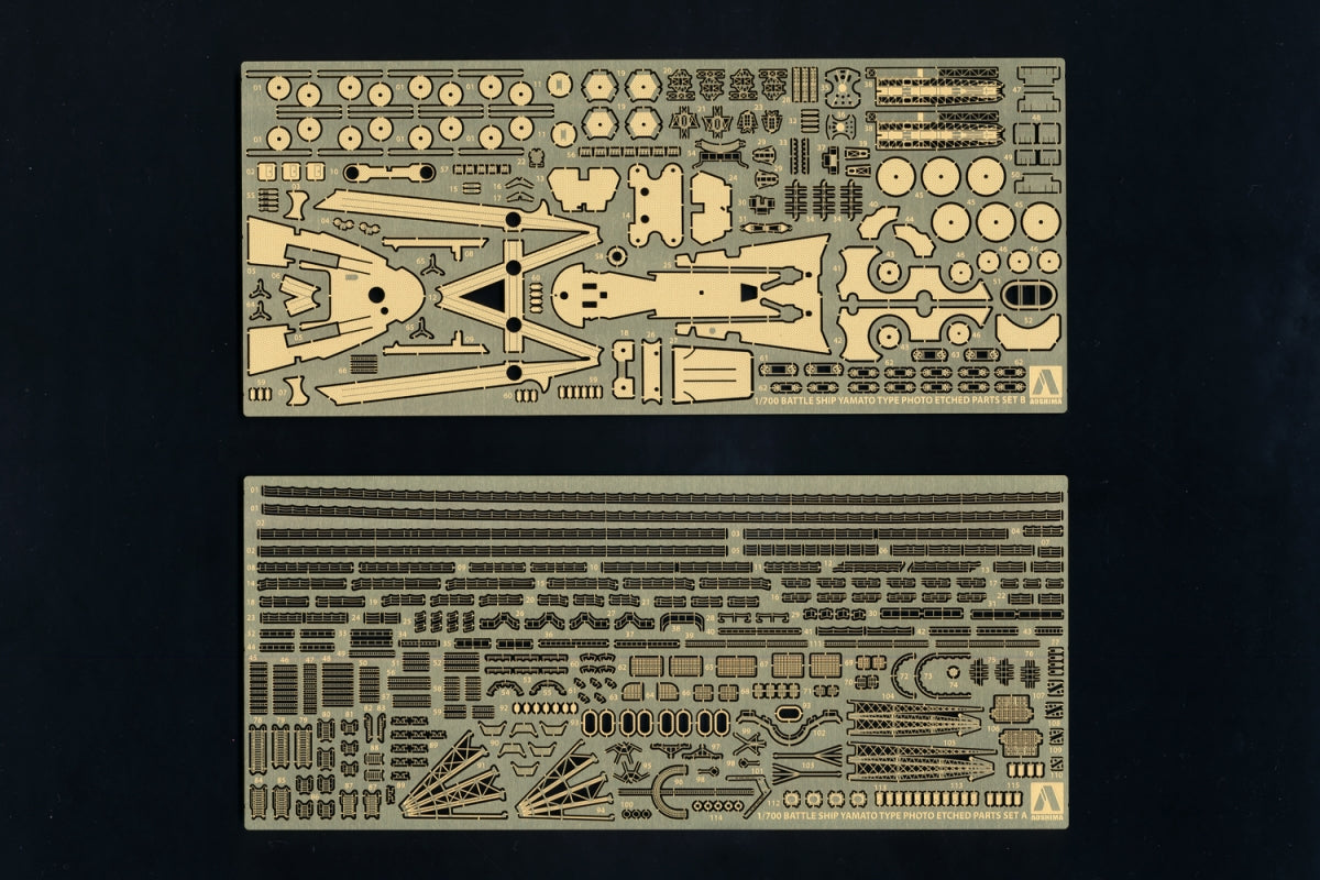 Aoshima 05265 Battleship Yamato Type Photo-Etched Parts Set 1/700 – imagen 2