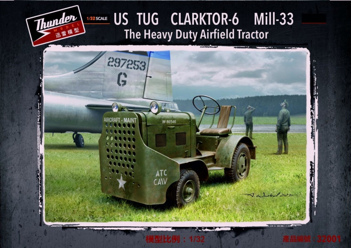 Thunder Model 32001 US Tug Clarktor-6 Mill-33 The heavy duty airfield tractor 1/32 – immagine 2