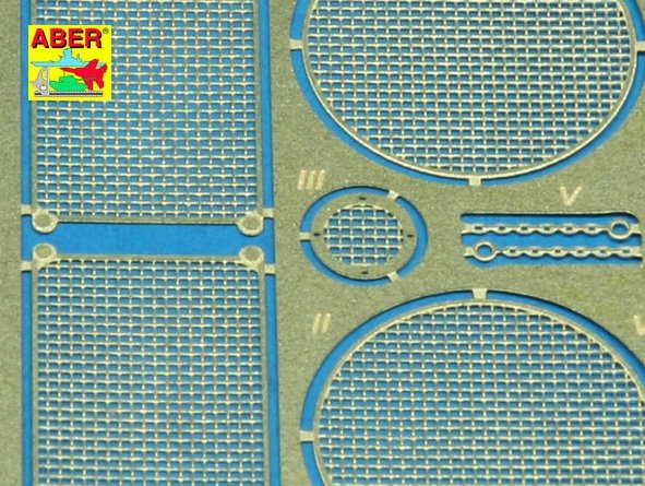 Aber 35G06 Grilles for german tank King Tiger, Jagdtiger 1/35 – imagen 3