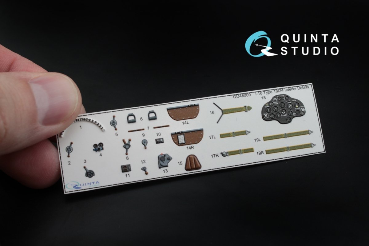 Intérieur imprimé en 3D et coloré sur papier décalcomanie Quinta Studio QD48009 I-16 type 18/24 (pour tous les kits) 1/48 – image 3