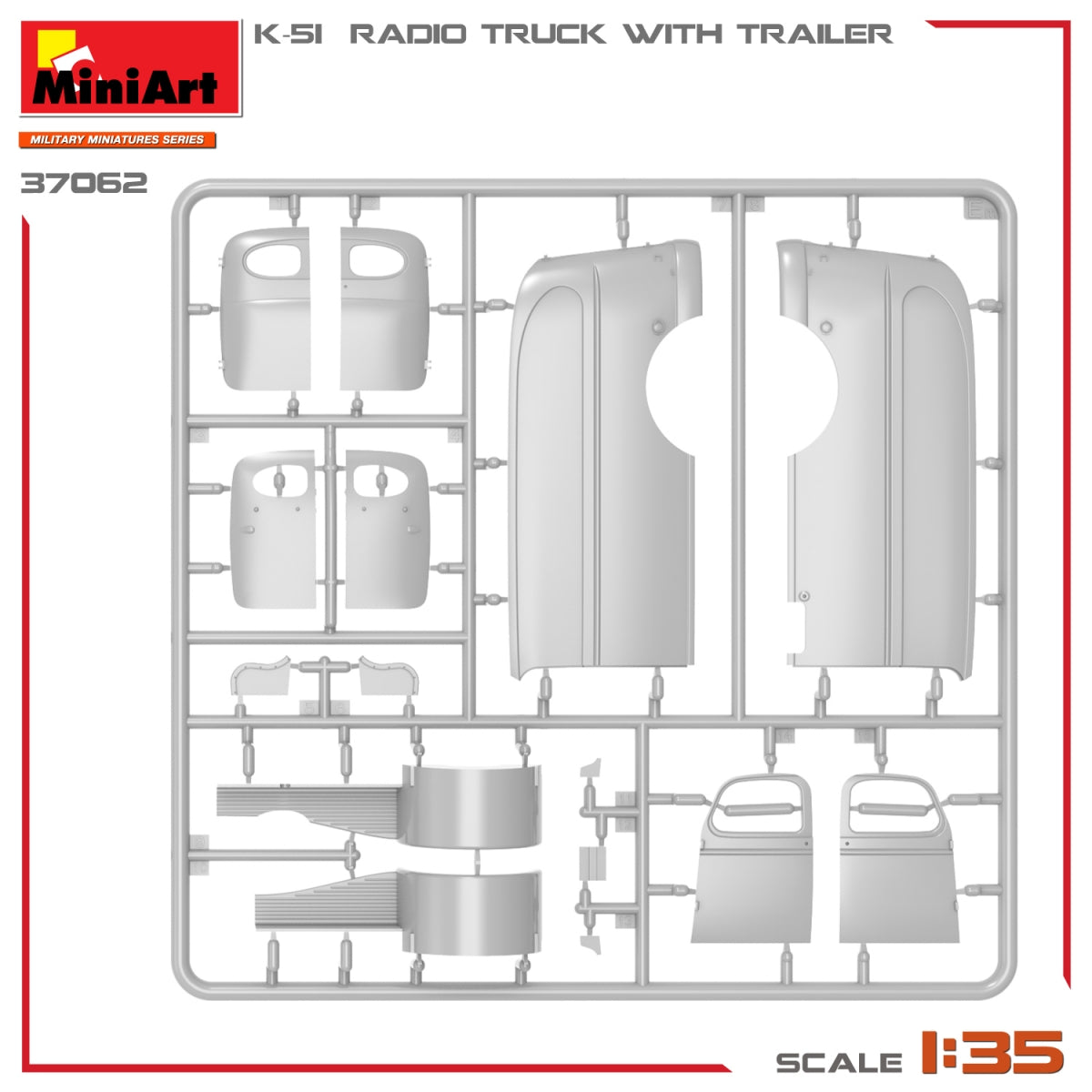 Miniart 37062 K-51 RADIO TRUCK WITH TRAILER 1/35 – imagen 14
