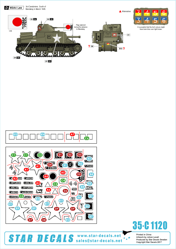 Star Decals 35-C1120 Lee in Burma 1/35 – imagen 2