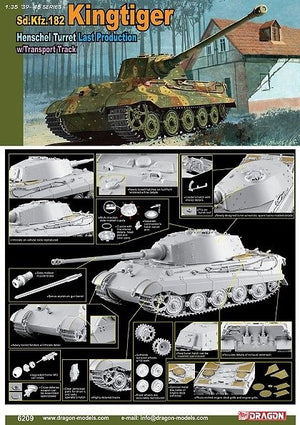 Dragon 6209 Sd.Kfz.182 Kingtiger Henschel Turret Last Production 1/35 – zdjęcie 2