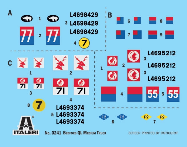 Italeri 0241 Bedford QL Medium Truck 1/35 – imagen 7