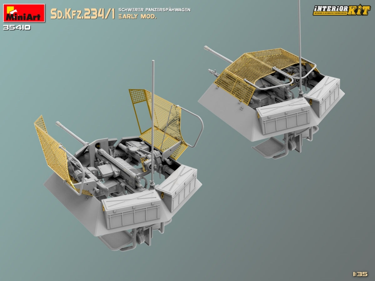 MiniArt 35410 Sd.Kfz.234/1 Schwerer Panzerspahwagen. EARLY MOD. INTERIOR KIT 1/35 – Bild 8