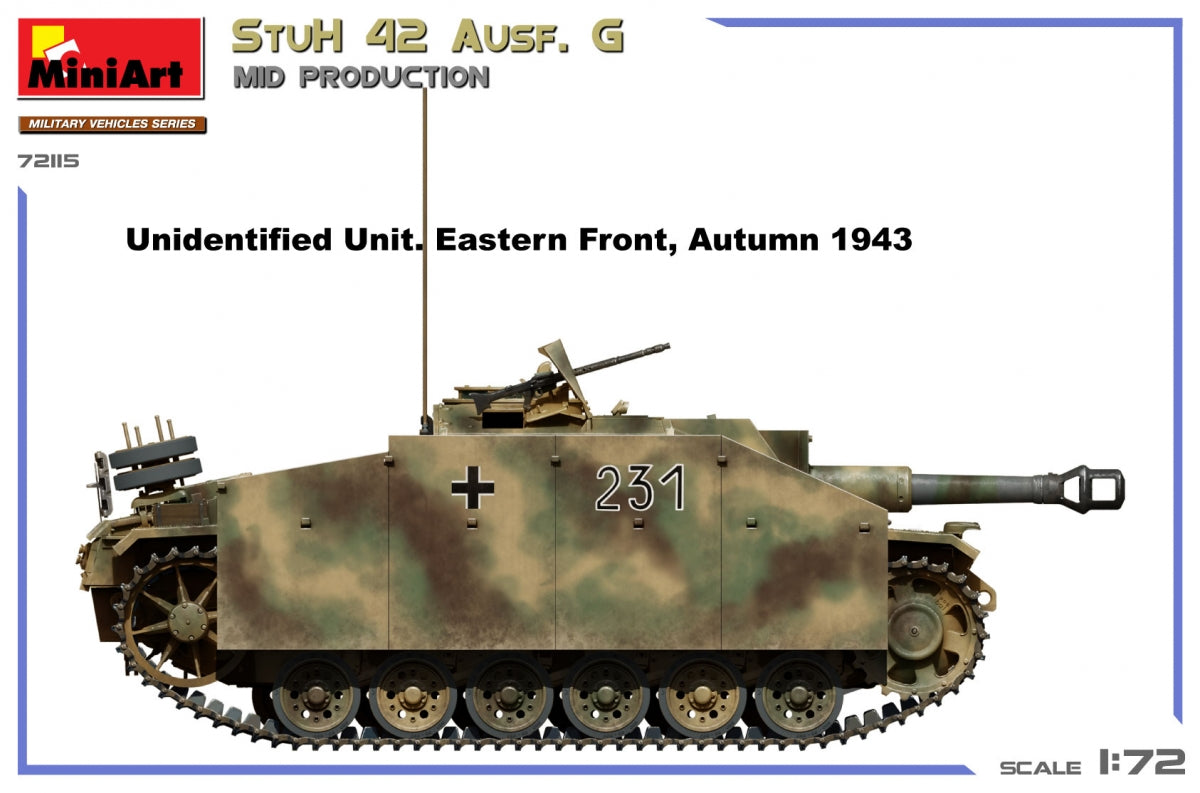 MiniArt 72115 StuH 42 Ausf. G MID PRODUCTION 1/72 – imagen 4