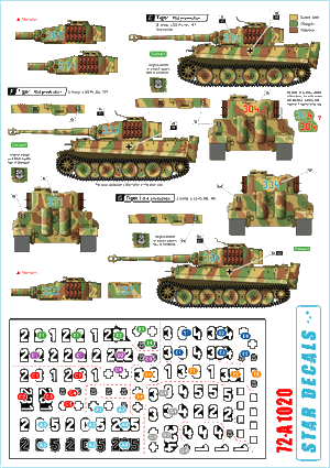 Star Decals 72-A1020 Western Front Tigers # 2 1/72 – Bild 2