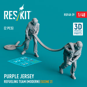 RESKIT RSF48-0029 Équipe de ravitaillement en maillot violet (moderne) (scène 2) (2 pièces) (Impression 3D) 1/48