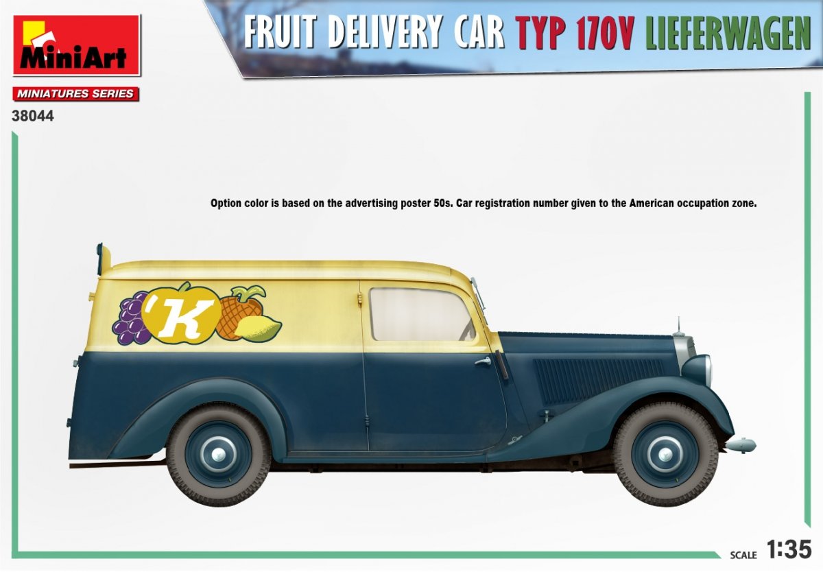 MiniArt 38044 FRUIT DELIVERY VAN TYP 170V LIEFERWAGEN 1/35 – Bild 5