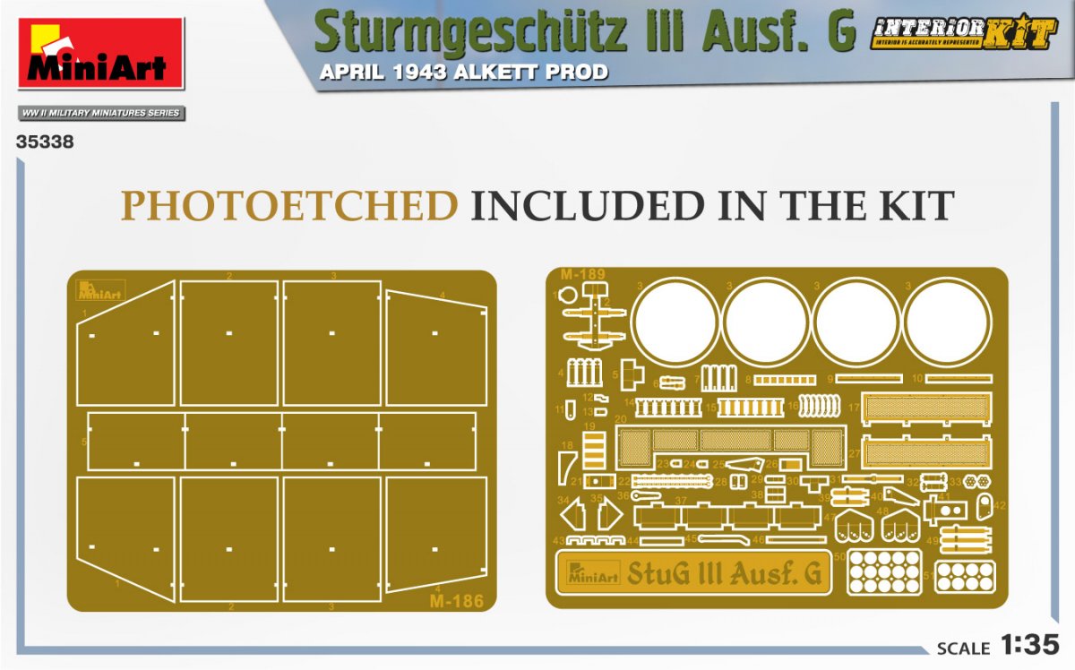 Mini Art 35338 Sturmgeschutz III Ausf. G APRIL 1943 ALKETT PROD. INTERIOR KIT 1/35 – Bild 5