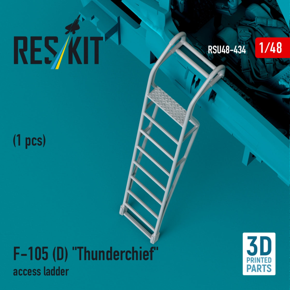 RESKIT RSU48-0434 F-105D "Thunderchief" access ladder (1 pcs) (3D Printed) 1/48